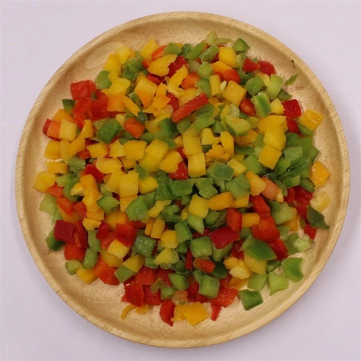 IQF frozen green bell peppers