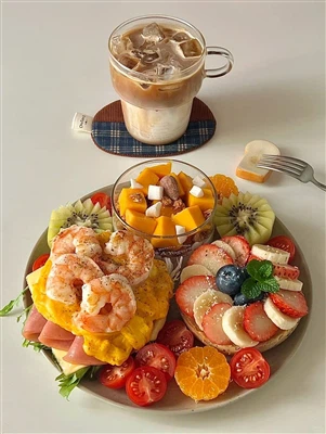 Vibrant Brunch Platter 🥪🍤🍓 | Colorful & Satisfying Morning Feast